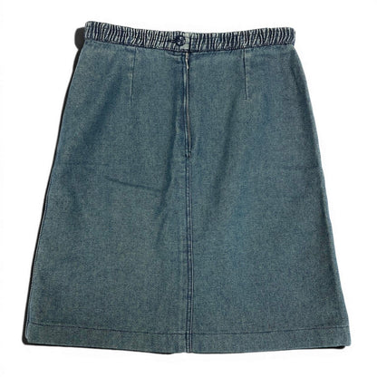 Chanel E1 Denim Skirt 38 Indigo Cotton 100% — view 3