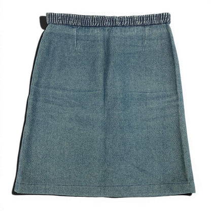 Chanel E1 Denim Skirt 38 Indigo Cotton 100% — view 2