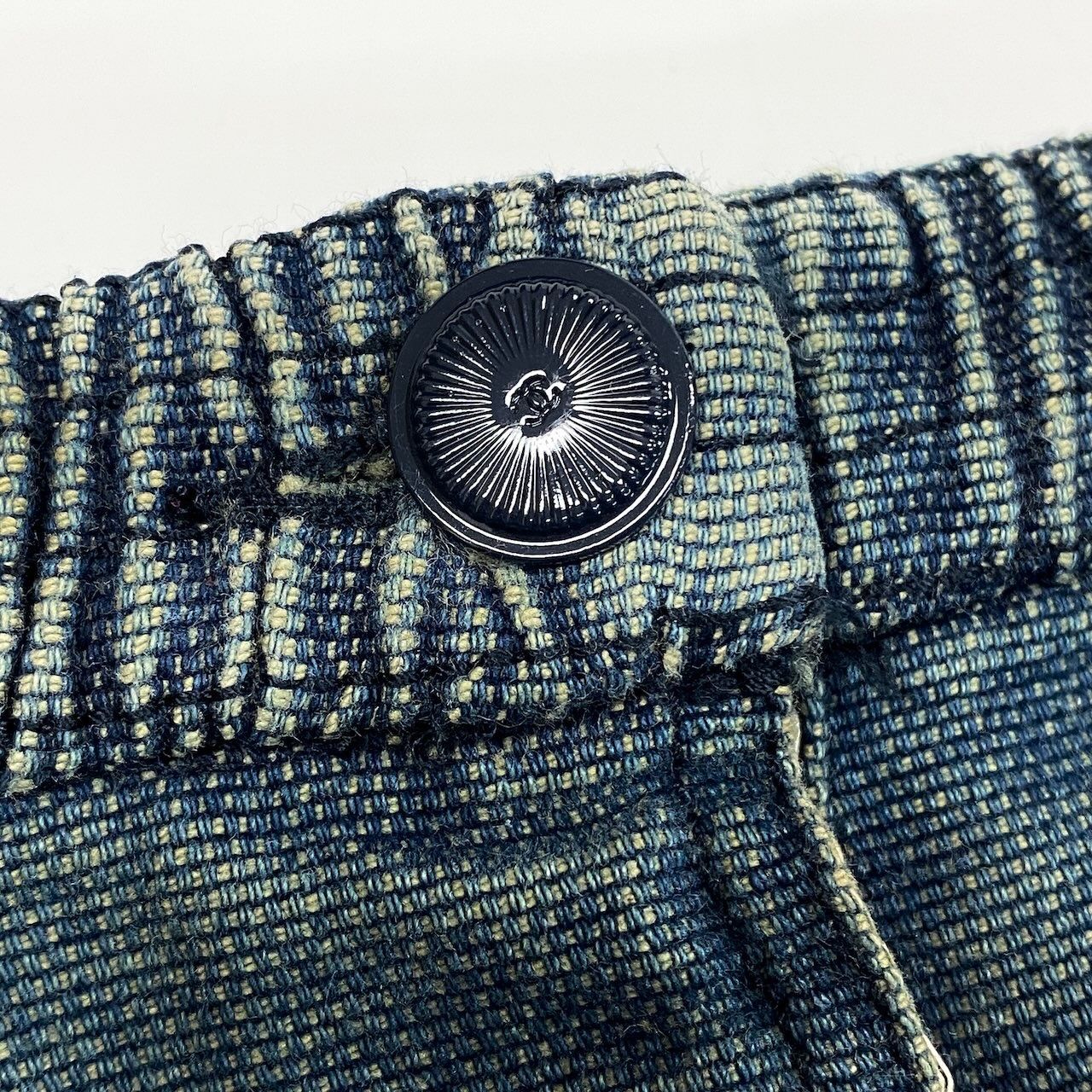 Chanel E1 Denim Skirt 38 Indigo Cotton 100% — view 8
