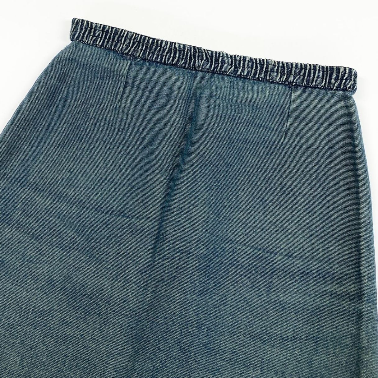 Chanel E1 Denim Skirt 38 Indigo Cotton 100% — view 4