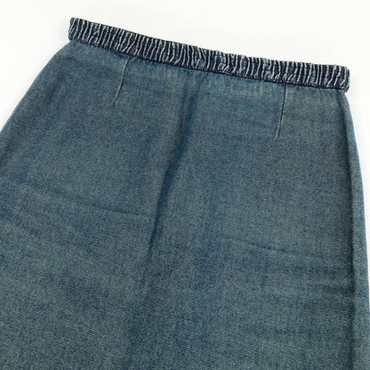 Chanel E1 Denim Skirt 38 Indigo Cotton 100% — view 4