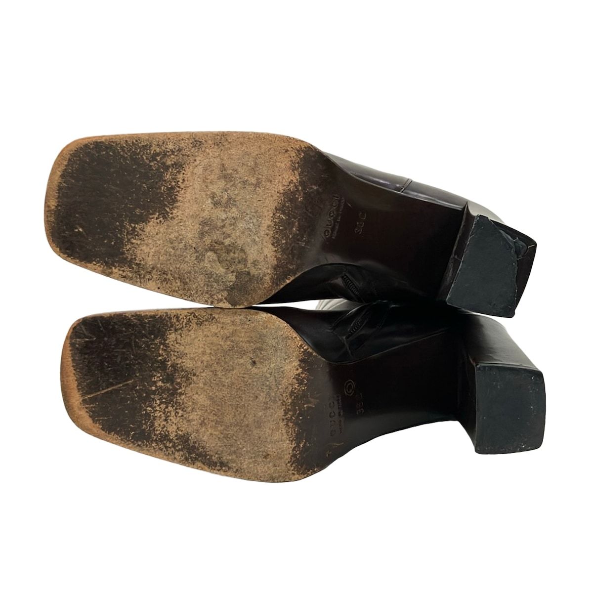 Gucci Long Boots 36c Ready Su Da Cu Brown Leather — view 4