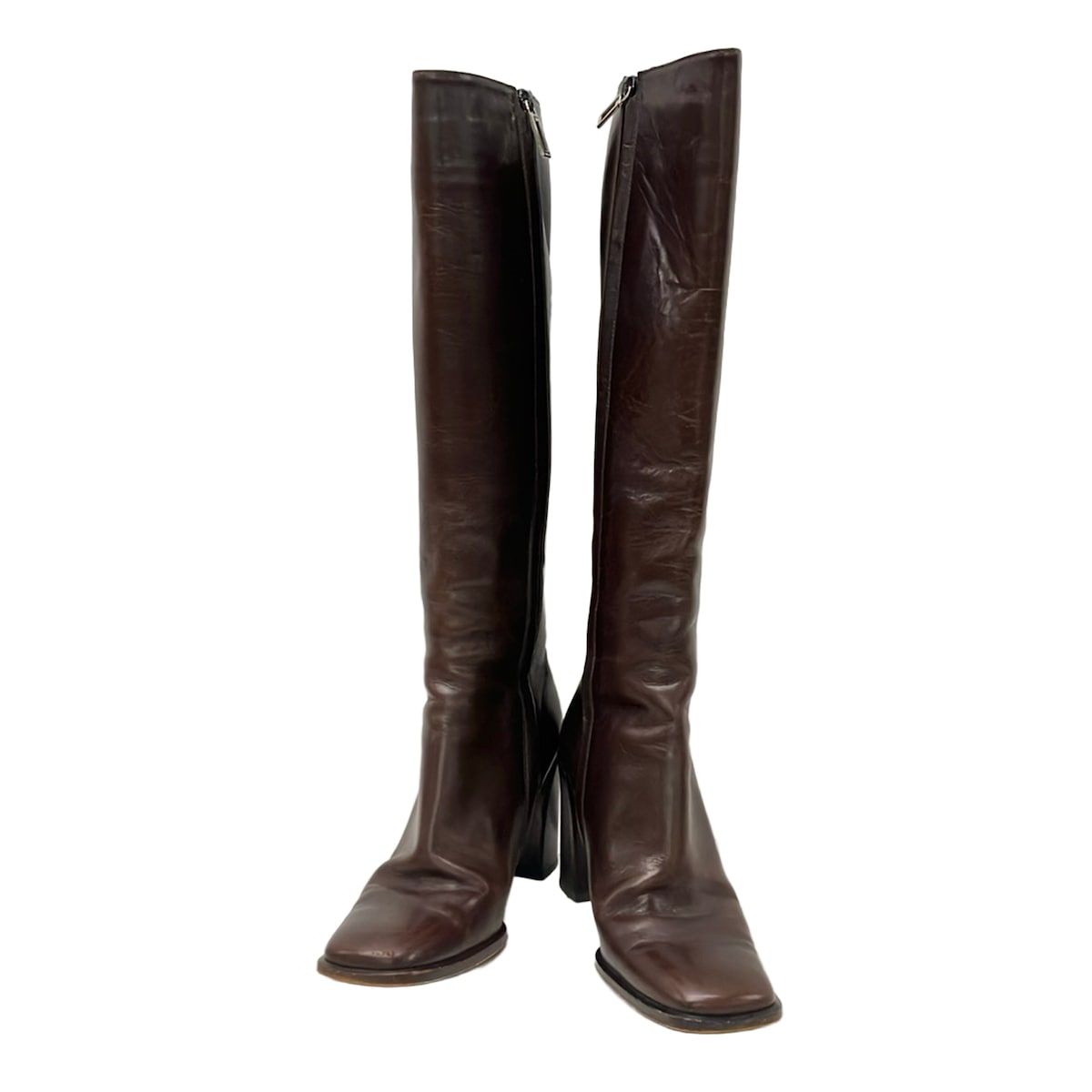 Gucci Long Boots 36c Ready Su Da Cu Brown Leather — view 2