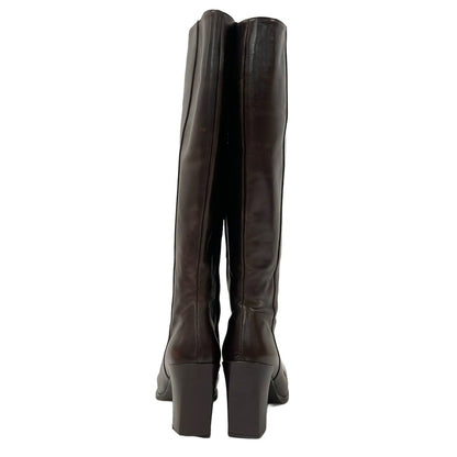 Gucci Long Boots 36c Ready Su Da Cu Brown Leather — view 3