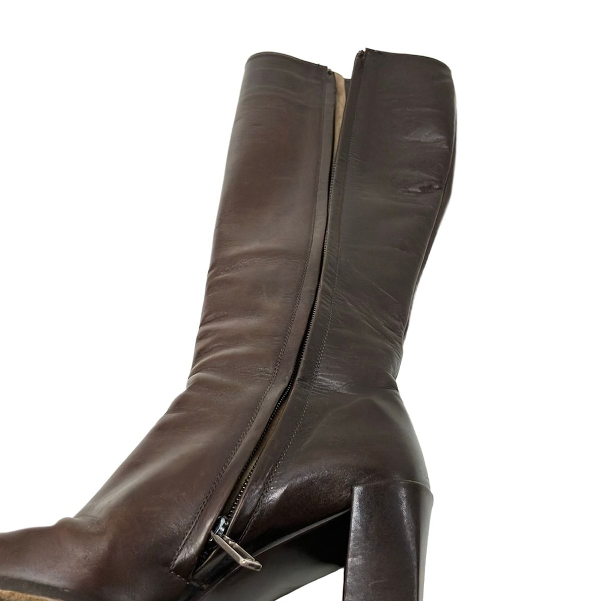 Gucci Long Boots 36c Ready Su Da Cu Brown Leather — view 5