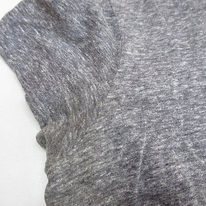 Chanel Short Sleeve T-Shirt CC Mark CC Logo 38 Gray Patch Hair Wool — view 6