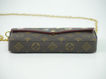 Louis Vuitton LV Love Lock Pochette Felice Monogram Shoulder Bag Brown Multicolo — view 3