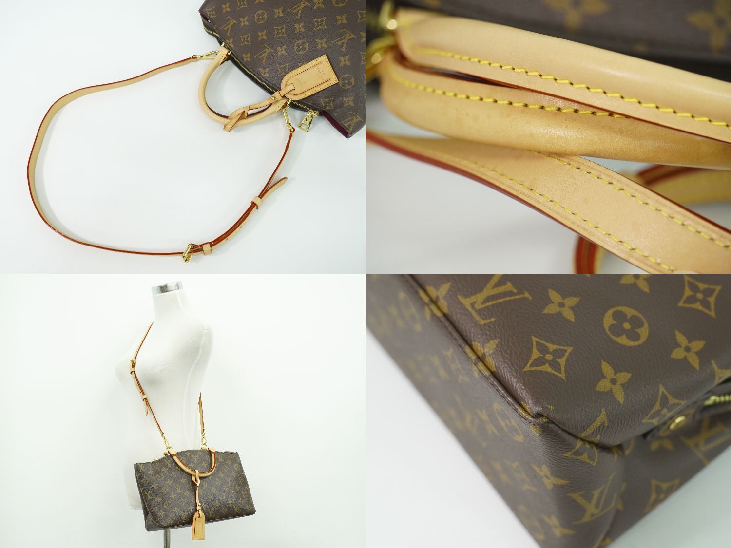 Louis Vuitton LV Petit Palais PM Monogram 2-Way Shoulder Bag Brown — view 6