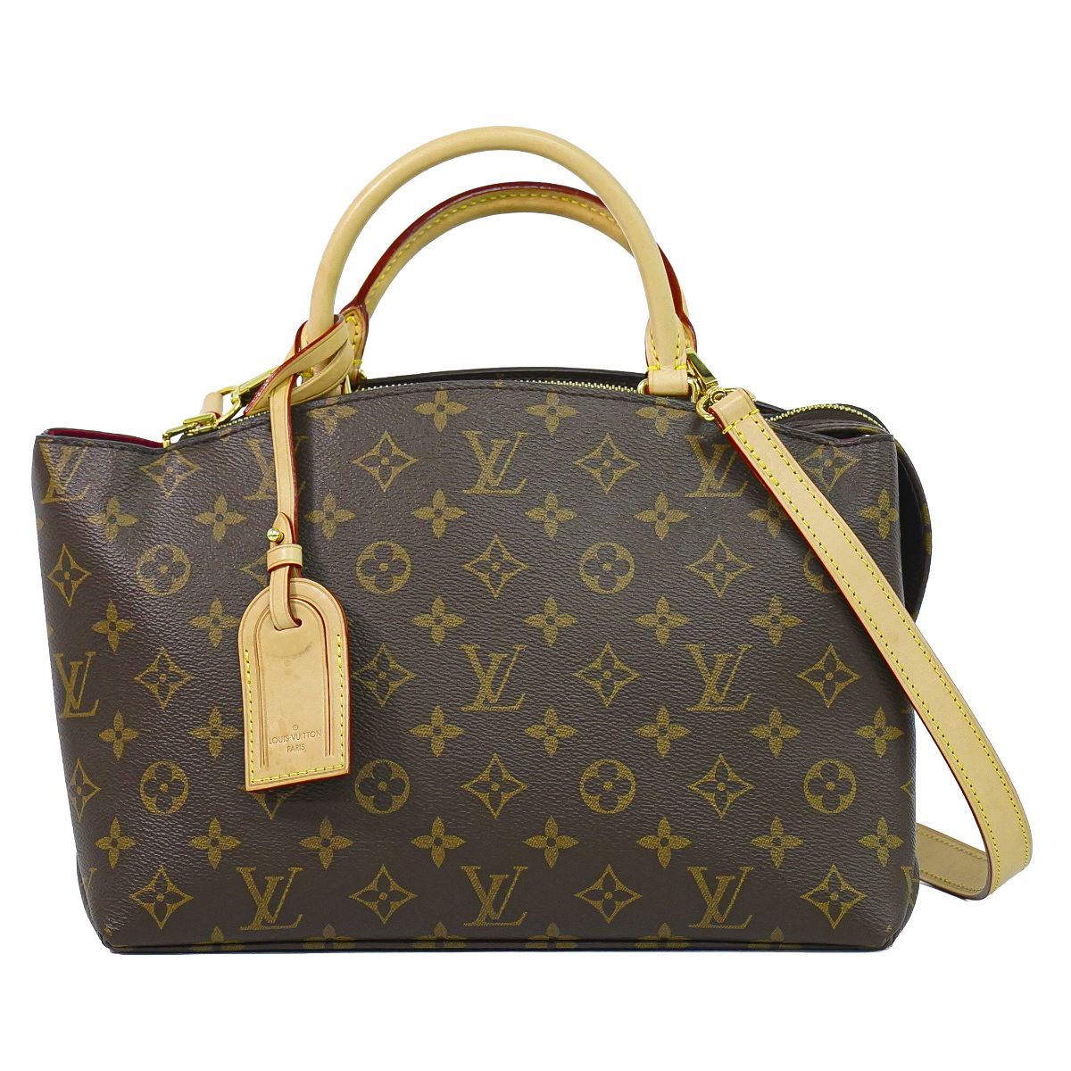 Louis Vuitton LV Petit Palais PM Monogram 2-Way Shoulder Bag Brown