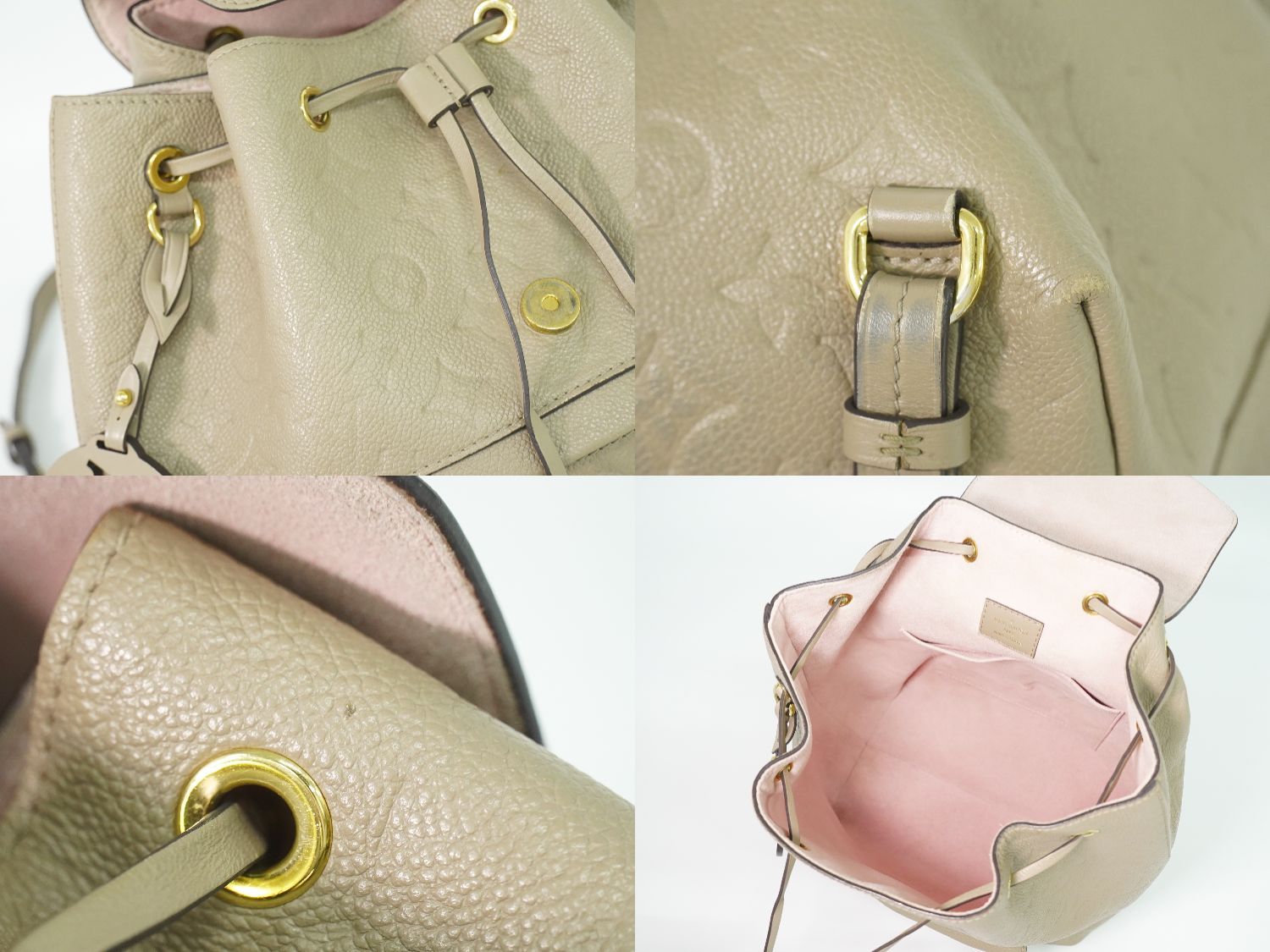Louis Vuitton LV Montsouris PM Backpack Monogram Empreinte Leather Tourterelle — view 7