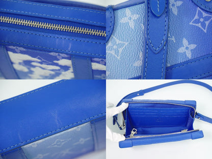 Louis Vuitton LV Soft Trunk Wallet Monogram Clouds Shoulder Blue — view 7