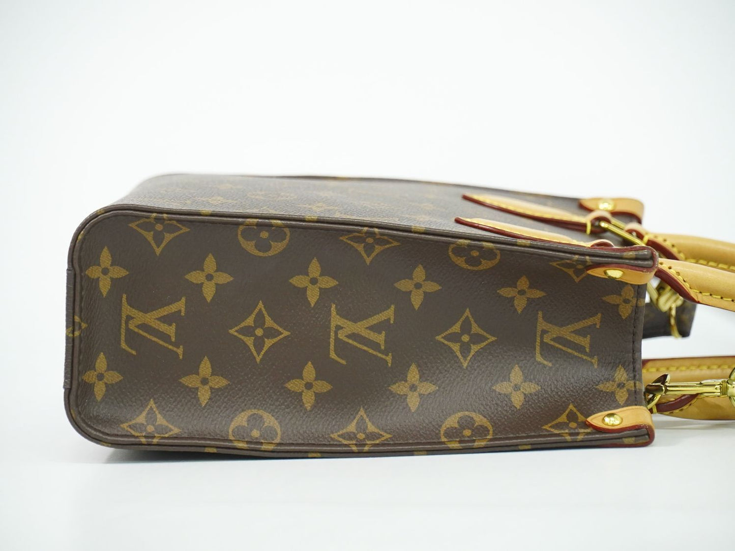 Louis Vuitton LV Sac Plat BB Monogram 2-Way Shoulder Bag Brown — view 4