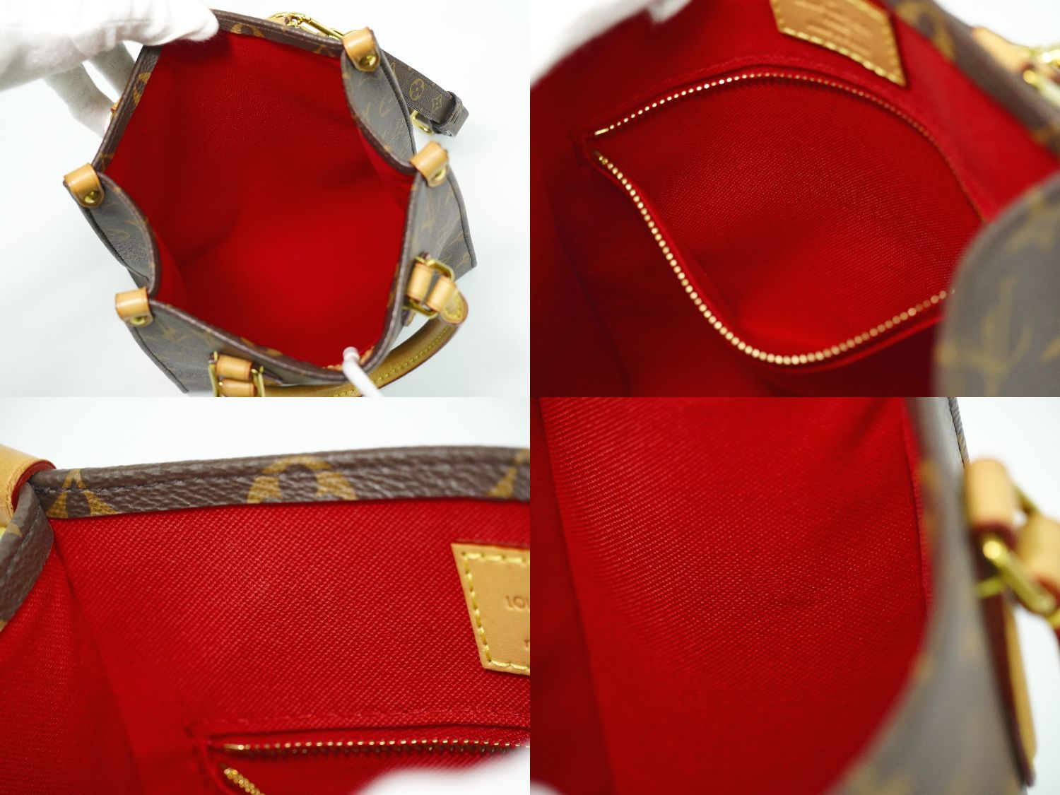 Louis Vuitton LV Sac Plat BB Monogram 2-Way Shoulder Bag Brown — view 8