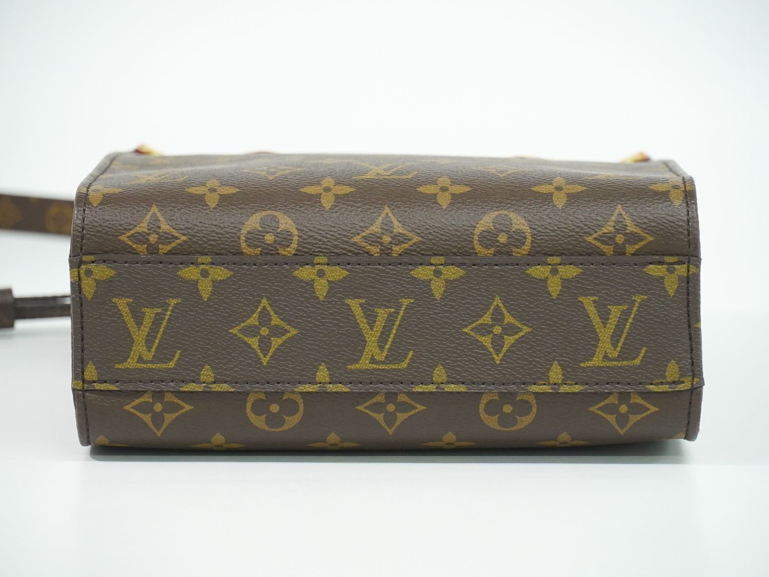 Louis Vuitton LV Sac Plat BB Monogram 2-Way Shoulder Bag Brown — view 3