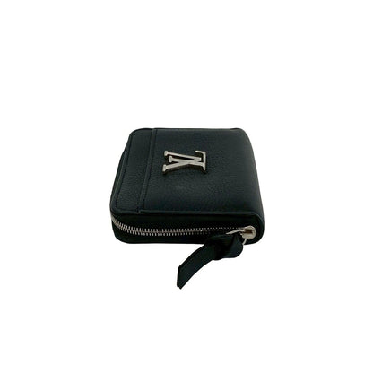 Louis Vuitton Lockme Zippy Coin Purse Leather Round Zip Case Black — view 5