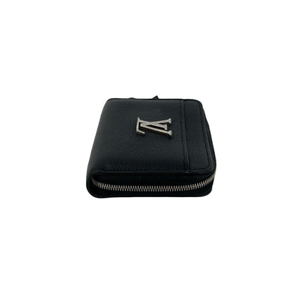 Louis Vuitton Lockme Zippy Coin Purse Leather Round Zip Case Black — view 4