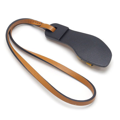 Hermes Oran Nano Leather Bag Charm Yellow — view 2