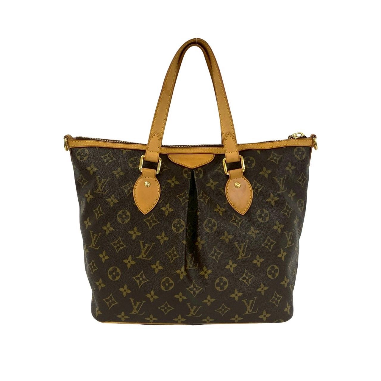 Louis Vuitton Palermo PM Monogram Leather 2-Way Shoulder Bag Tote Brown — view 3