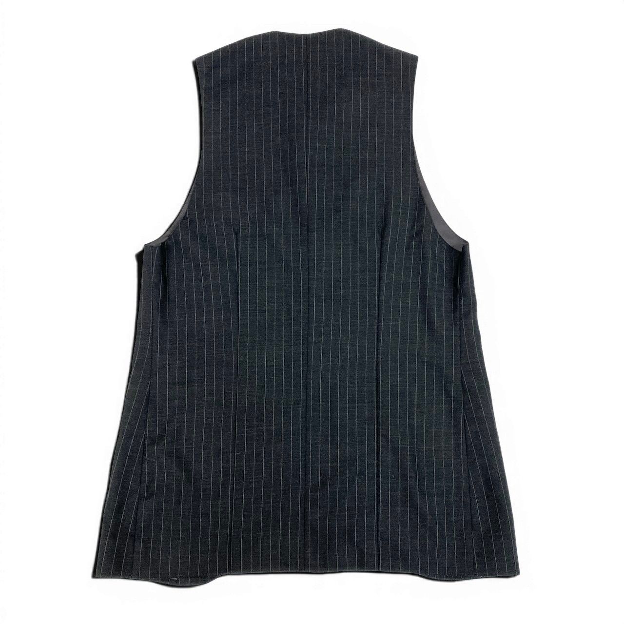 Versace Gianni Tailored Jacket Gilet Set Striped 48 Gray Vest — view 4