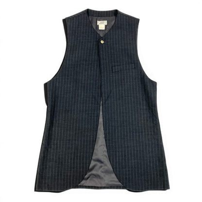 Versace Gianni Tailored Jacket Gilet Set Striped 48 Gray Vest — view 3