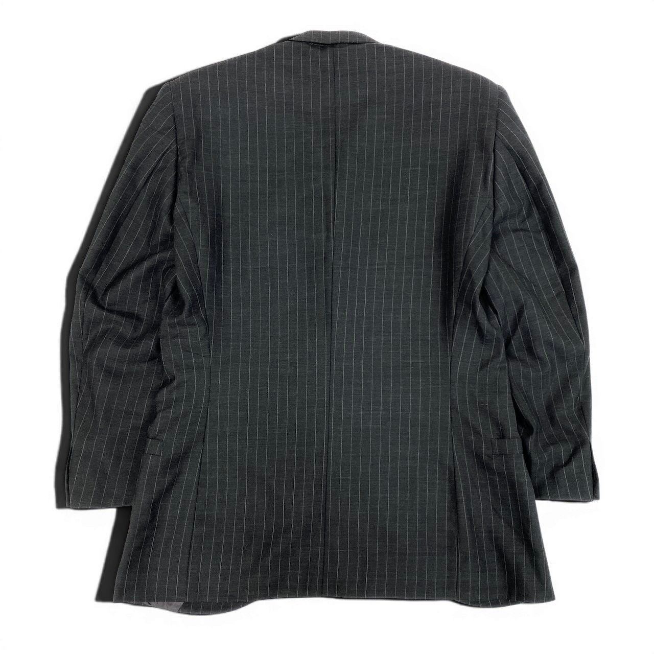 Versace Gianni Tailored Jacket Gilet Set Striped 48 Gray Vest — view 2