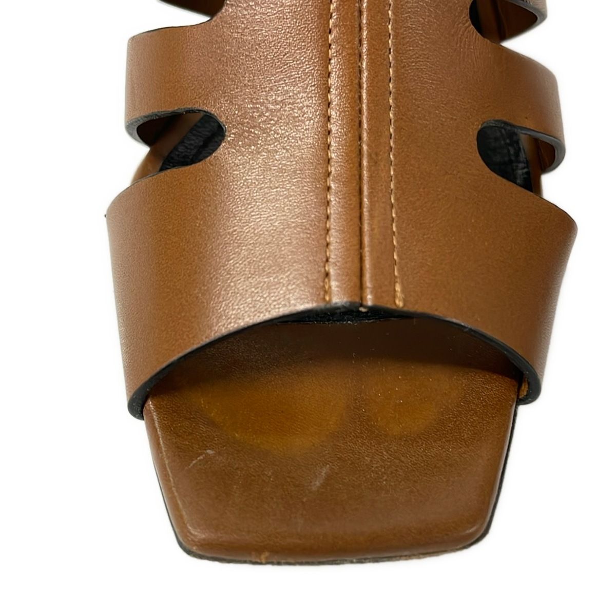 Loewe Short Boots 37 Brown Dark Open Toe Leather — view 9