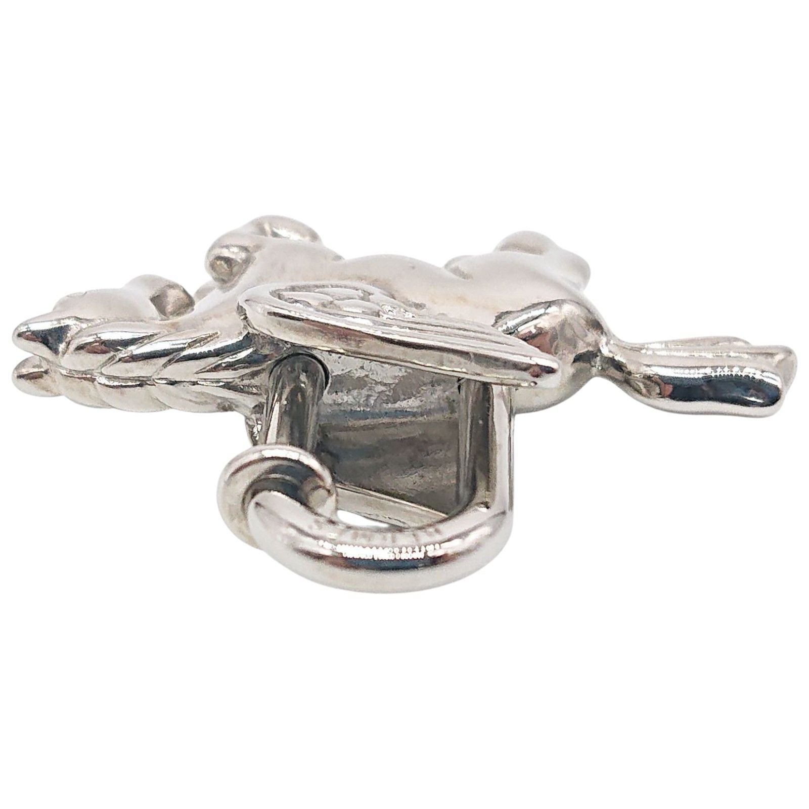 Hermes Cadena Pegasus Limited Bag Charm Vintage Horse Silver — view 4