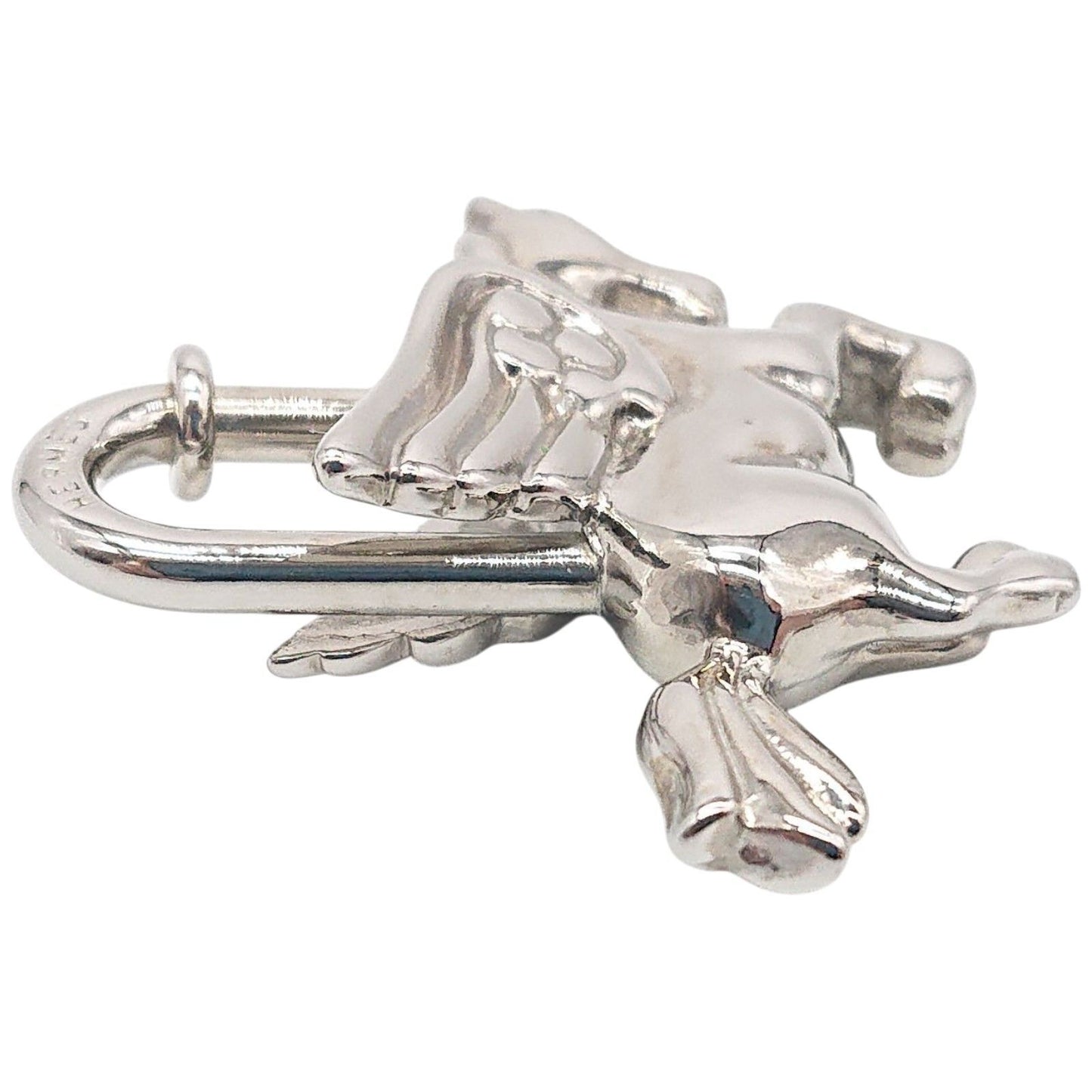 Hermes Cadena Pegasus Limited Bag Charm Vintage Horse Silver — view 5