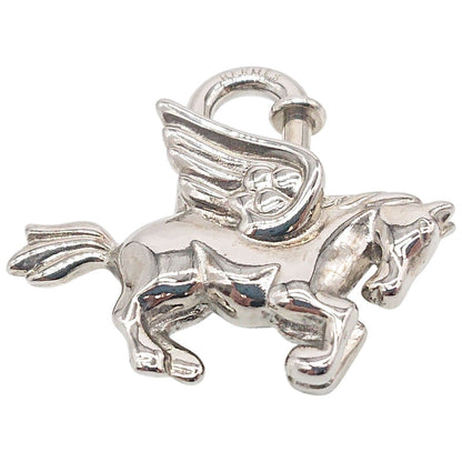 Hermes Cadena Pegasus Limited Bag Charm Vintage Horse Silver — view 2