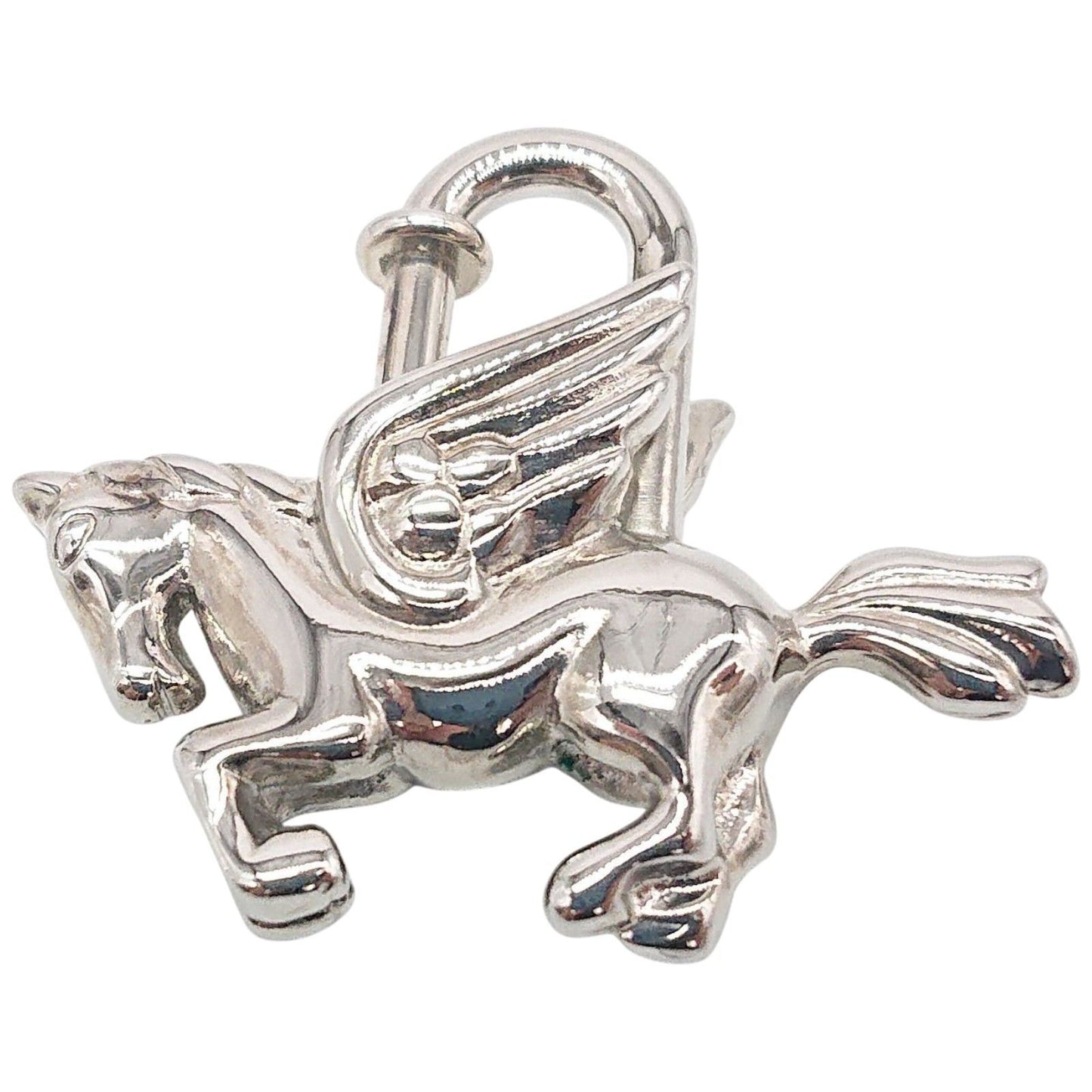 Hermes Cadena Pegasus Limited Bag Charm Vintage Horse Silver — view 7