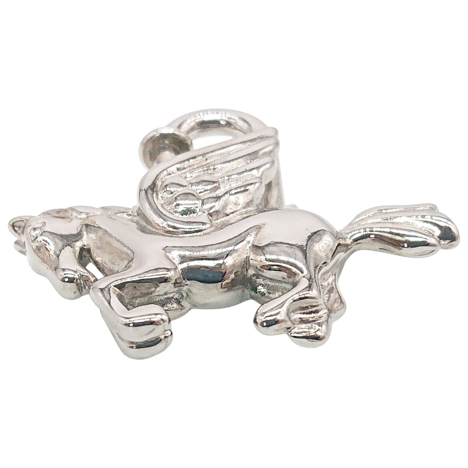 Hermes Cadena Pegasus Limited Bag Charm Vintage Horse Silver — view 8