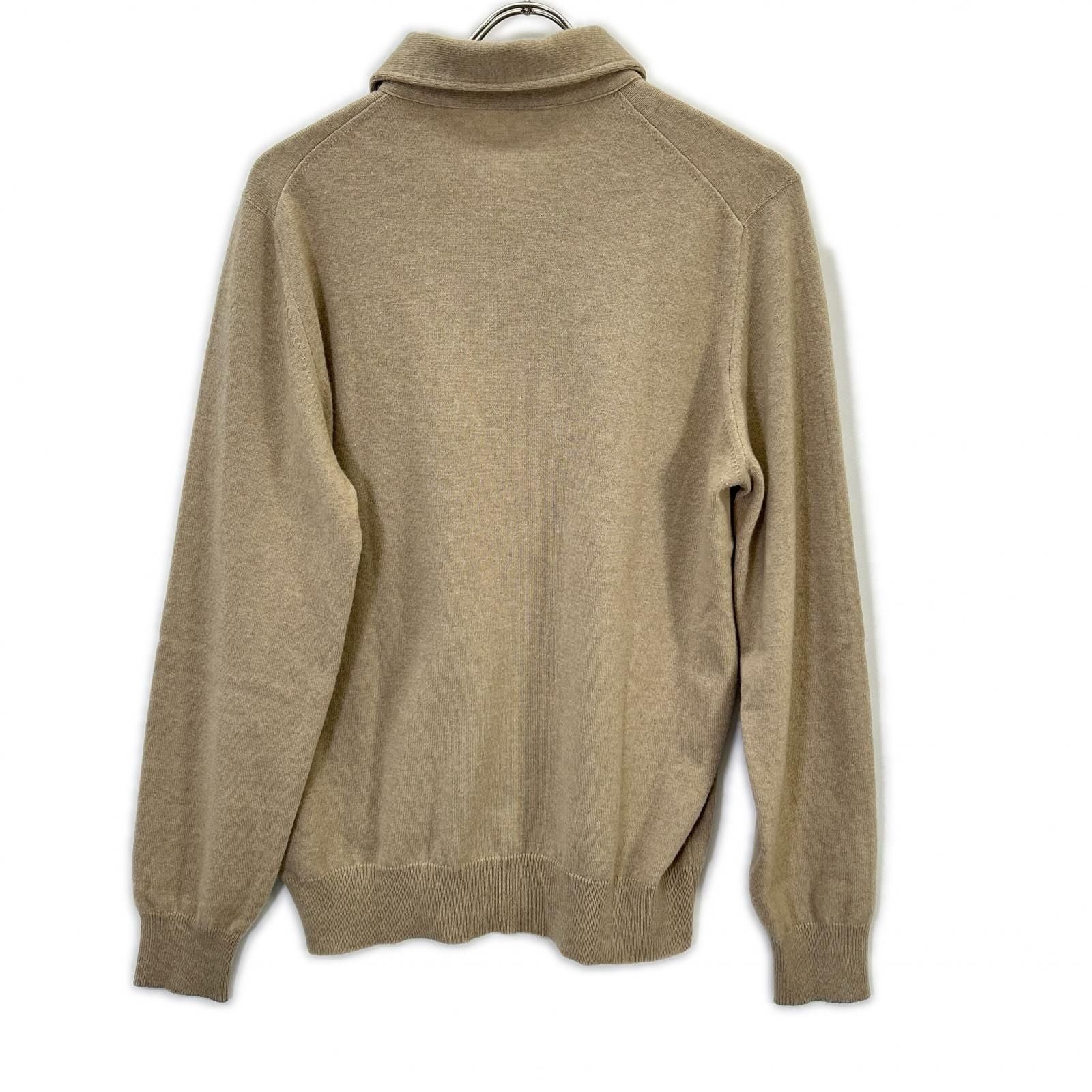 Brunello Cucinelli Brown Cashmere Henley Neck Polo Knit Sweater 48 — view 2