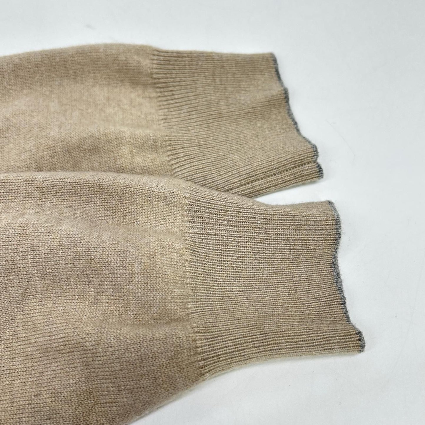 Brunello Cucinelli Brown Cashmere Henley Neck Polo Knit Sweater 48 — view 6
