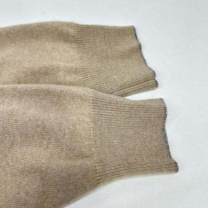 Brunello Cucinelli Brown Cashmere Henley Neck Polo Knit Sweater 48 — view 6