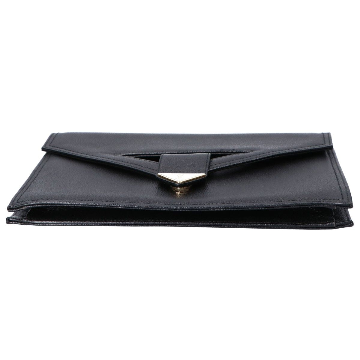 Saint Laurent Yves Vintage Logo Plate Leather Clutch — view 5