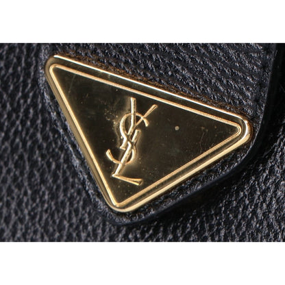 Saint Laurent Yves Vintage Logo Plate Leather Clutch — view 6