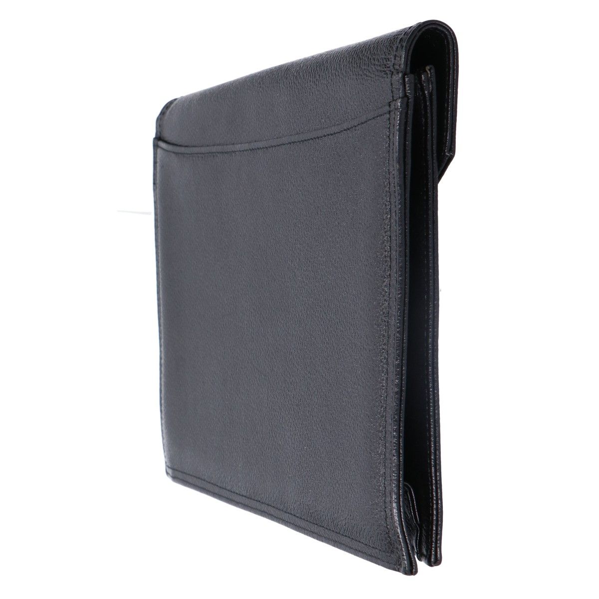 Saint Laurent Yves Vintage Logo Plate Leather Clutch — view 2