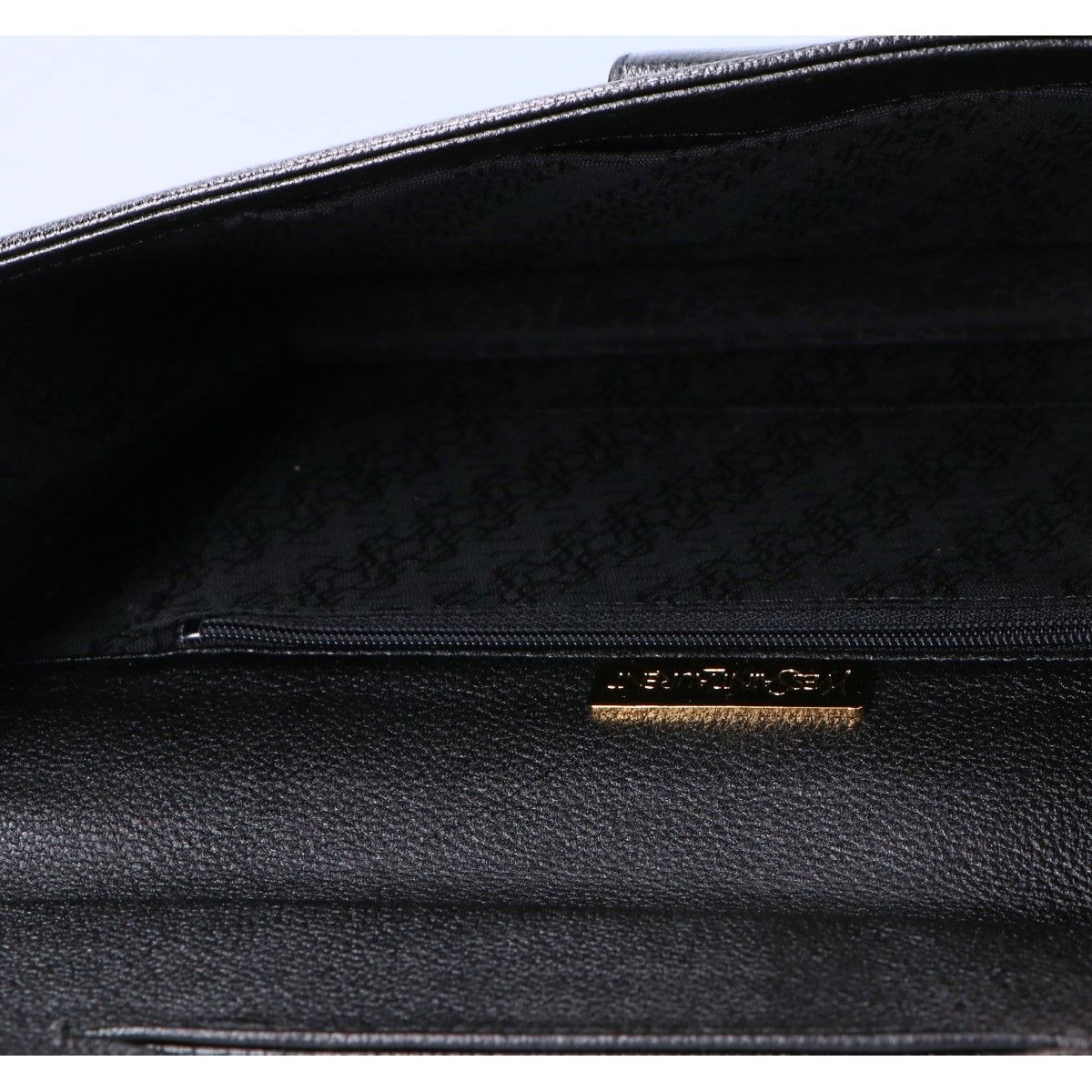 Saint Laurent Yves Vintage Logo Plate Leather Clutch — view 7