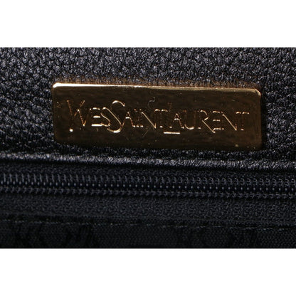 Saint Laurent Yves Vintage Logo Plate Leather Clutch — view 8