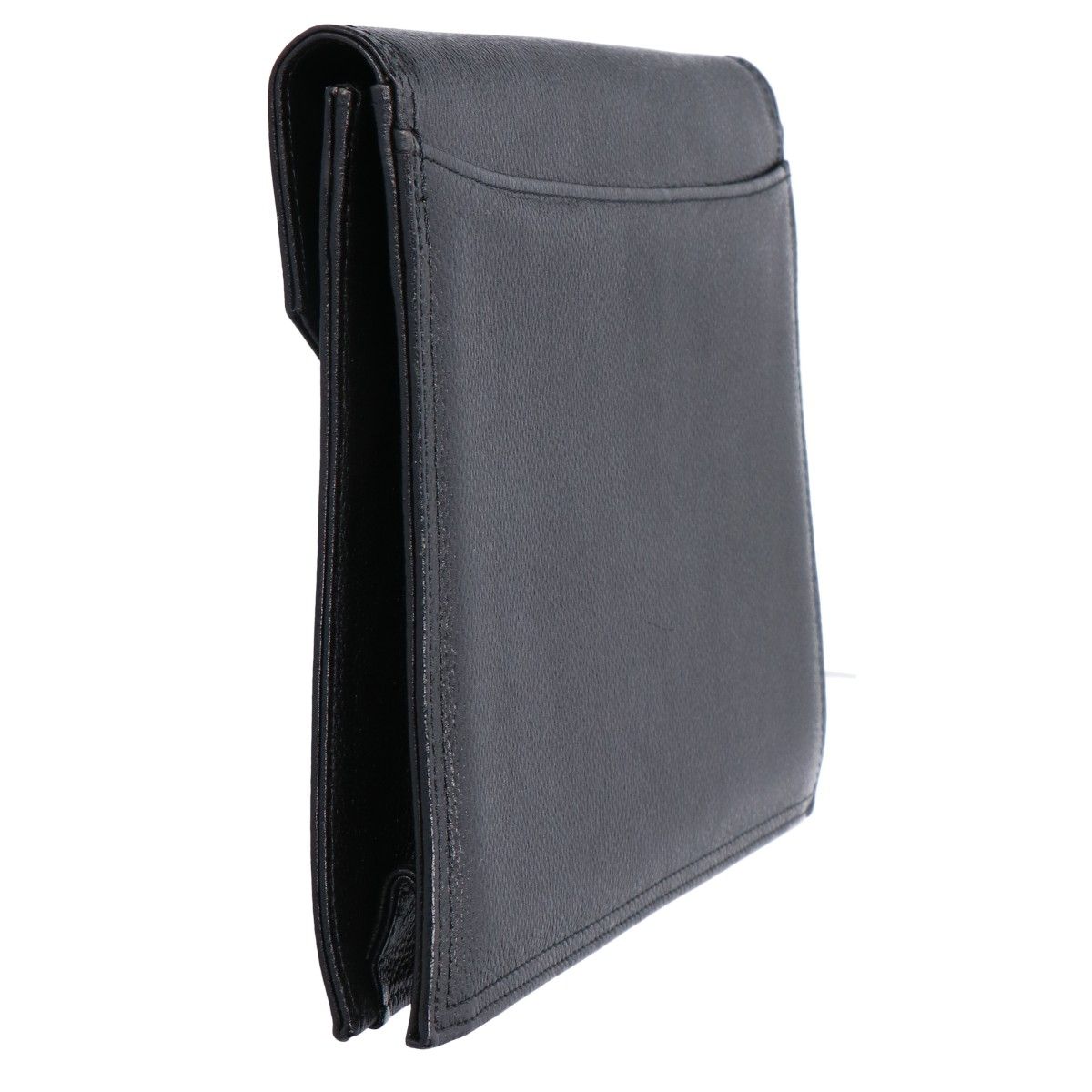 Saint Laurent Yves Vintage Logo Plate Leather Clutch — view 4