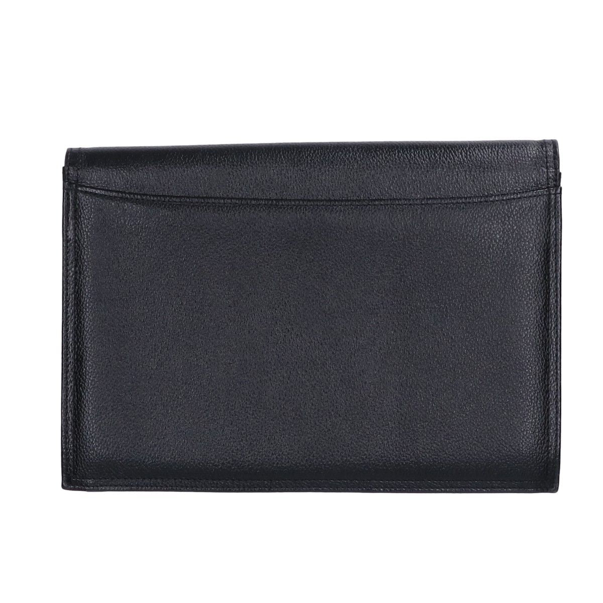 Saint Laurent Yves Vintage Logo Plate Leather Clutch — view 3