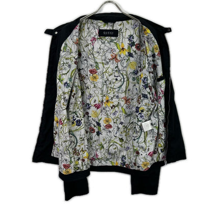 Gucci Black Full Lining Pattern Nylon Jacket 56 — view 3
