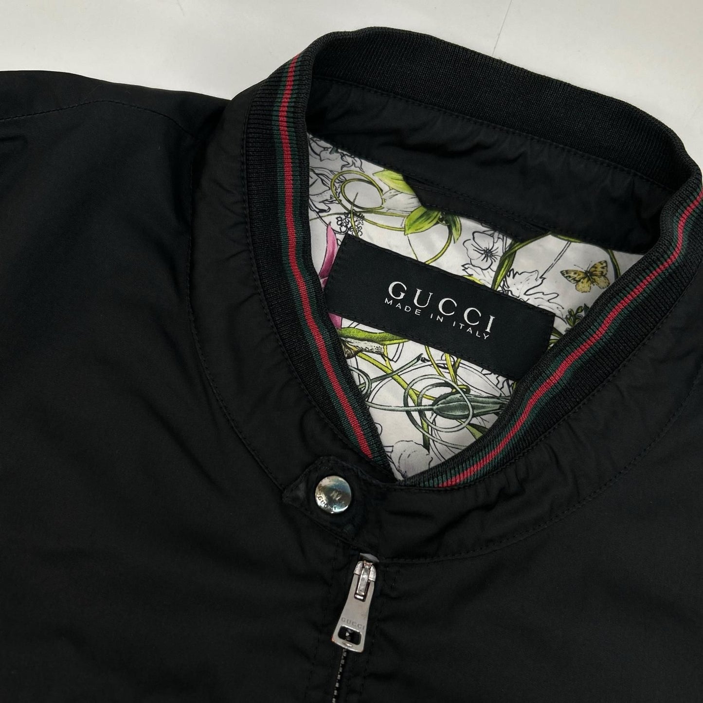 Gucci Black Full Lining Pattern Nylon Jacket 56 — view 7