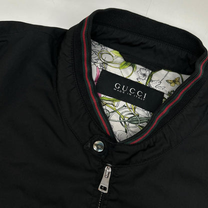 Gucci Black Full Lining Pattern Nylon Jacket 56 — view 7