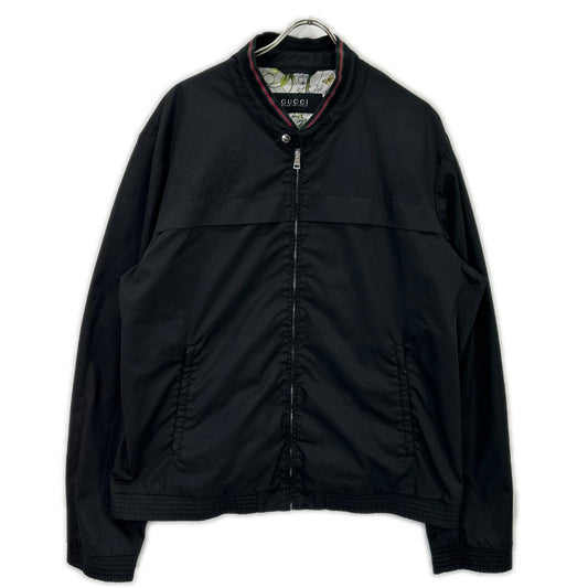 Gucci Black Full Lining Pattern Nylon Jacket 56