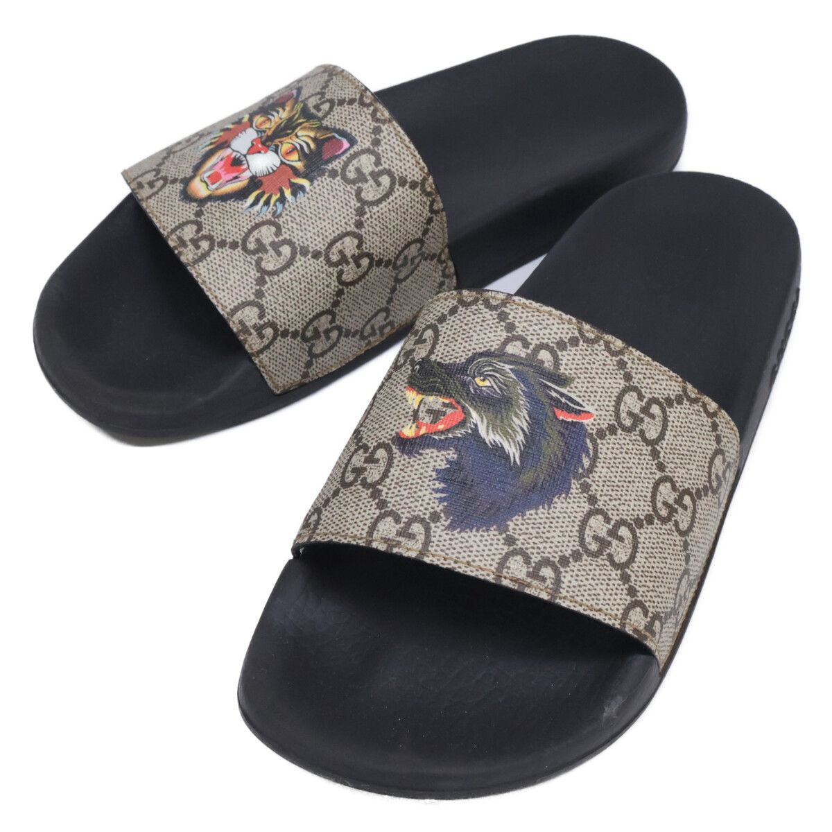 Gucci GG Supreme Angry Cat Slide Sandals 34