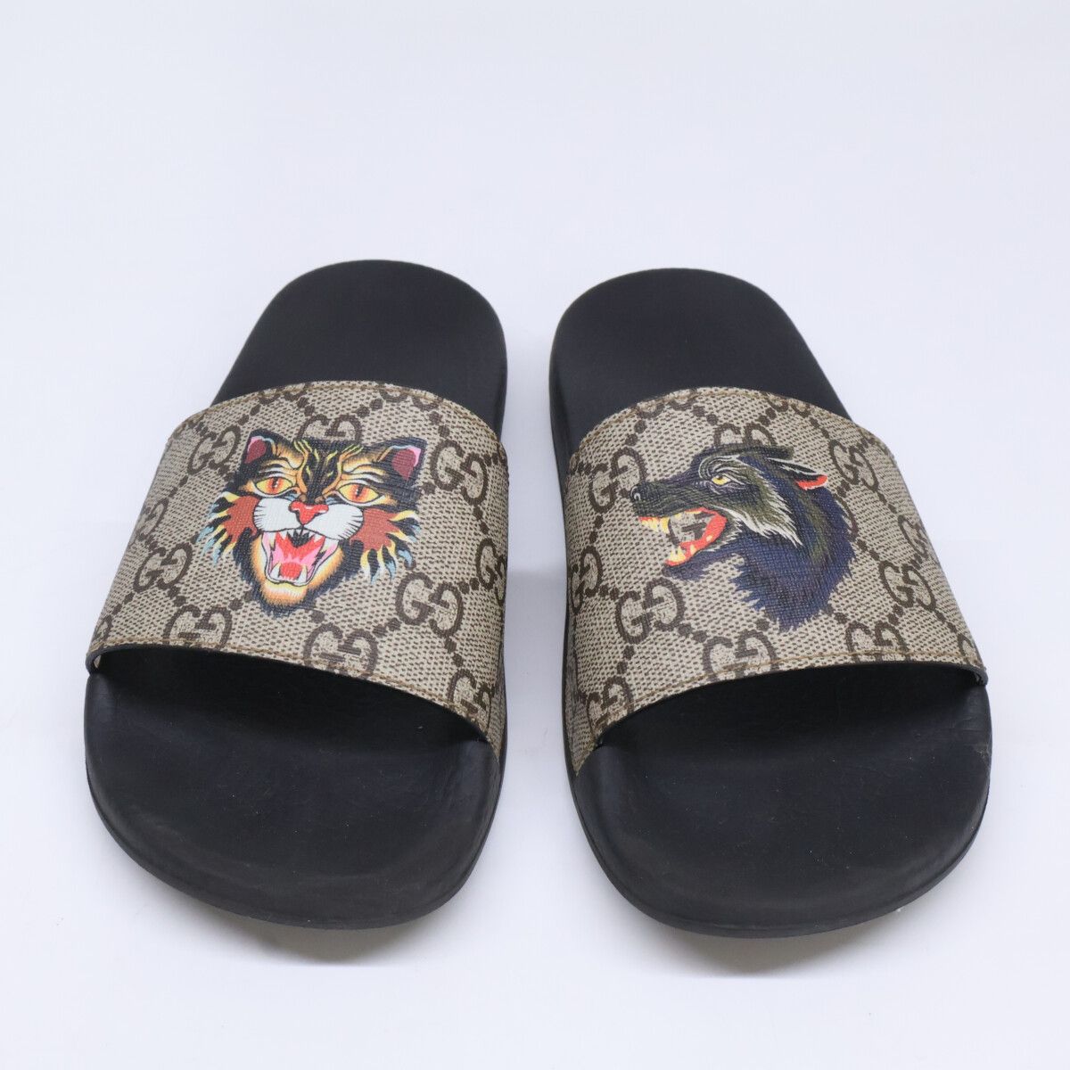 Gucci GG Supreme Angry Cat Slide Sandals 34 — view 2