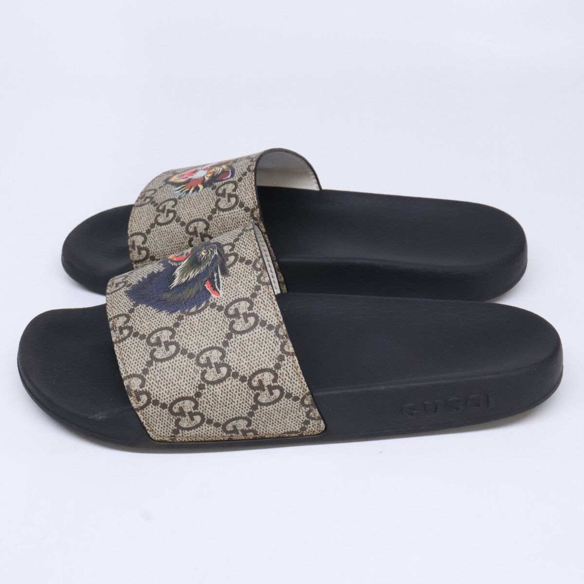 Gucci GG Supreme Angry Cat Slide Sandals 34 — view 3