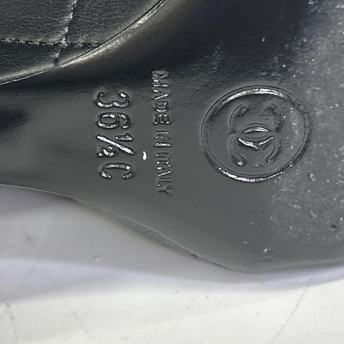 Chanel CC Logo Patent Toe Quilted Long Boots 36 1 2C — view 7