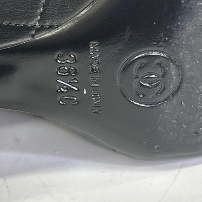 Chanel CC Logo Patent Toe Quilted Long Boots 36 1 2C — view 7